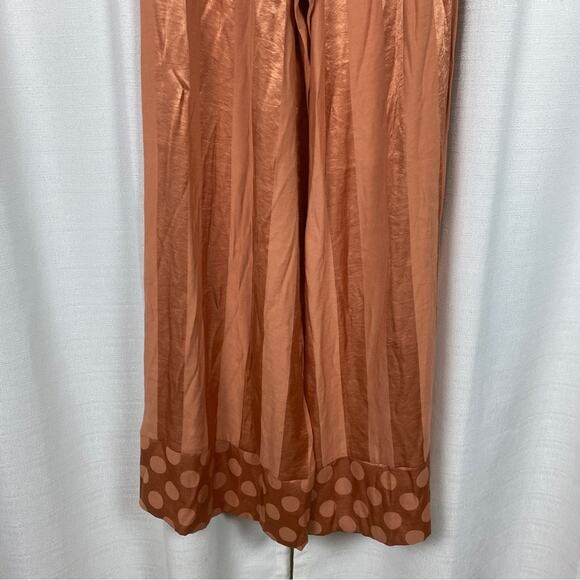 Victoria’s Secret Orange Rust Wide Leg Satin Lounge Pants Sz.S NWT - Picture 12 of 15